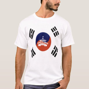 Sydkoreas Flagga jul: God jul Önskemål T Shirt