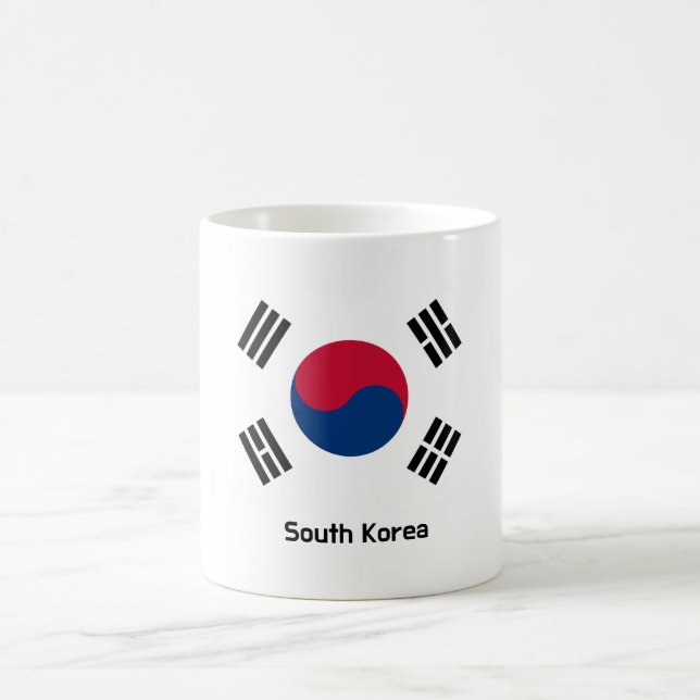 Sydkoreas flagga kaffemugg (Center)