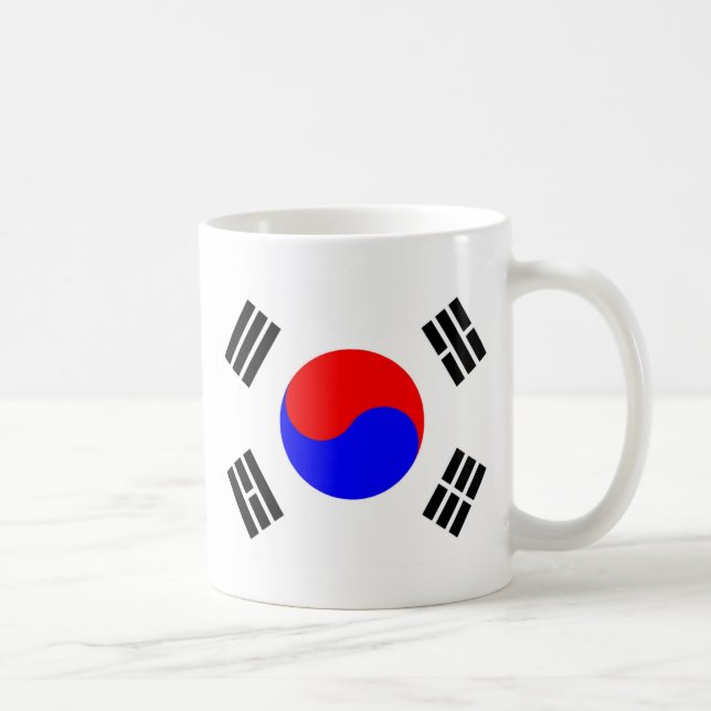 Sydkoreas flagga kaffemugg (Höger)