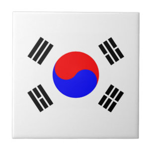 Sydkoreas flagga kakelplatta