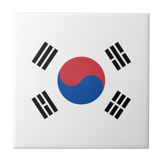 Sydkoreas flagga kakelplatta (Framsidan)