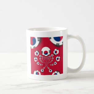 Sydkoreas Flagga Kaleidoscope Art-utskrift Kaffemugg