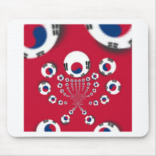 Sydkoreas Flagga Kaleidoscope Art-utskrift Musmatta