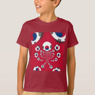 Sydkoreas Flagga Kaleidoscope Art-utskrift T Shirt