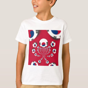 Sydkoreas Flagga Kaleidoscope Art-utskrift T Shirt