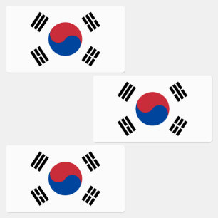 Sydkoreas flagga klistermärke
