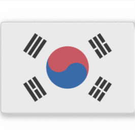 Sydkoreas flagga klistermärken