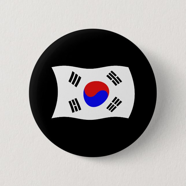 Sydkoreas flagga knapp (Framsida)