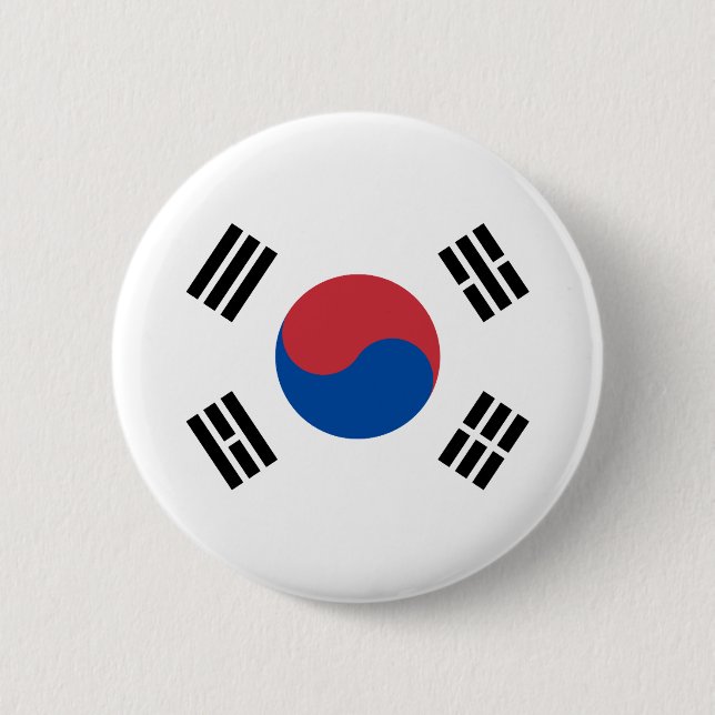 Sydkoreas flagga knapp (Framsida)