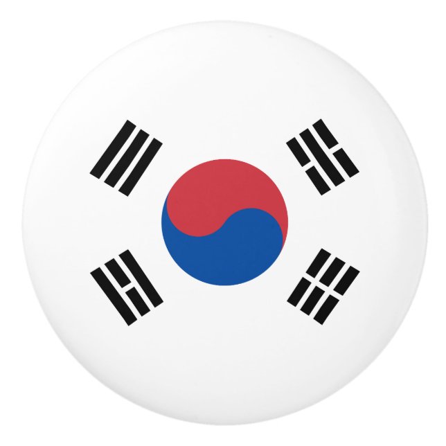 Sydkoreas flagga knopp (Framsidan)