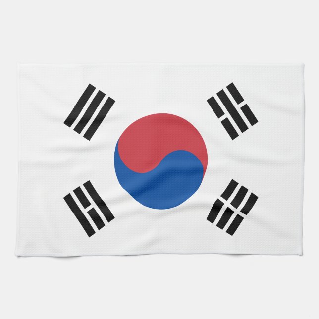 Sydkoreas flagga kökshandduk (Horisontell)