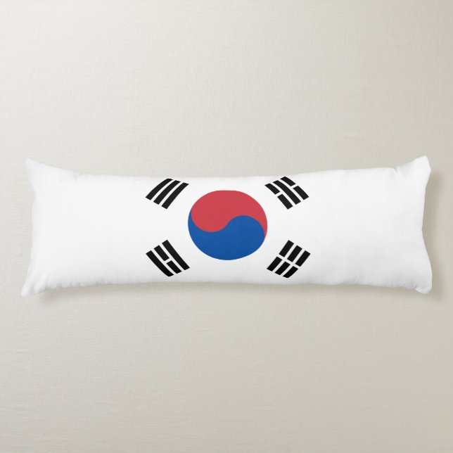 Sydkoreas flagga kroppskudde (Framsidan)