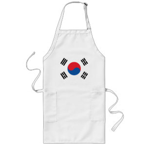 Sydkoreas flagga långt förkläde