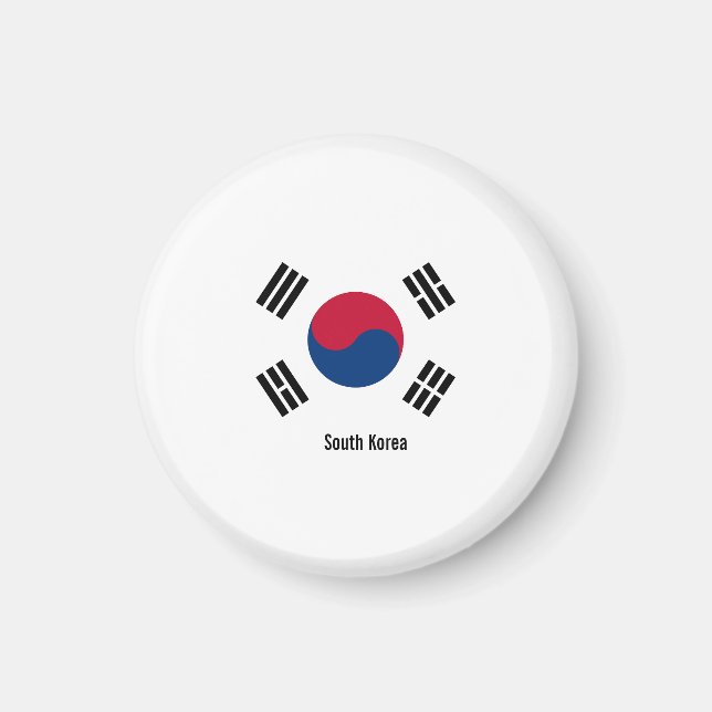 Sydkoreas flagga magnet (Framsidan)