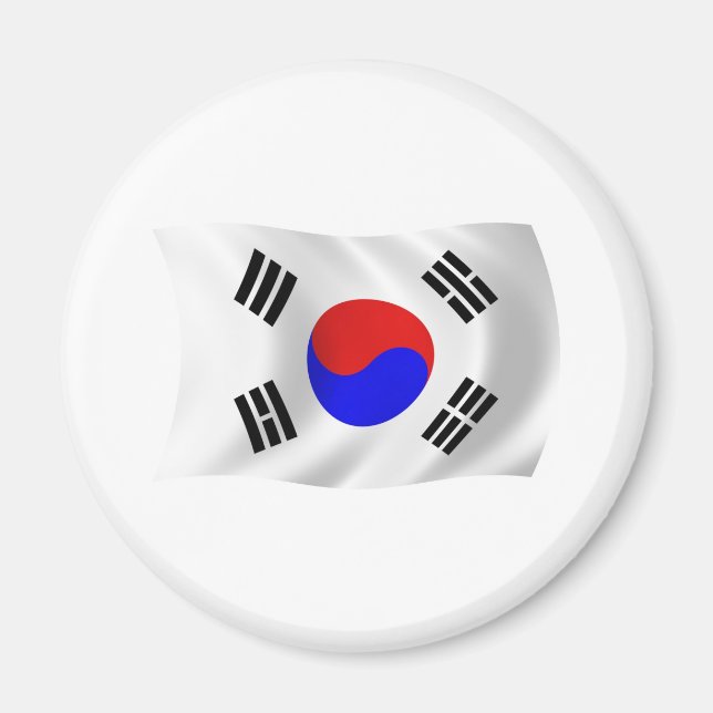 Sydkoreas flagga Magnet (Framsidan)