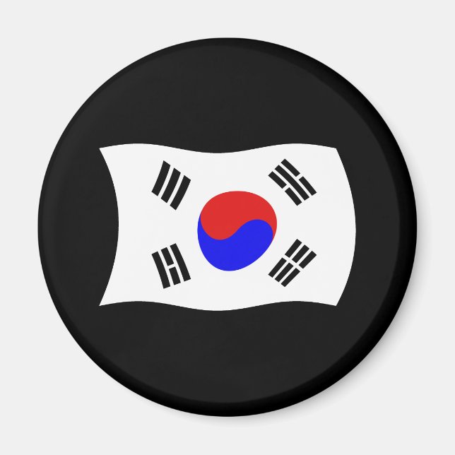 Sydkoreas flagga Magnet (Framsidan)