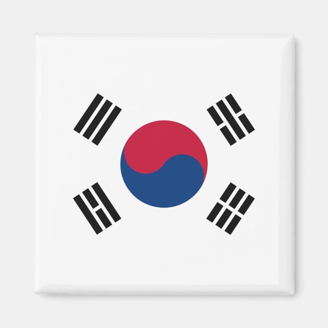 Sydkoreas flagga magnet (Framsidan)