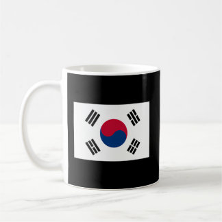 Sydkoreas Flagga med koreanska Färg Kaffemugg