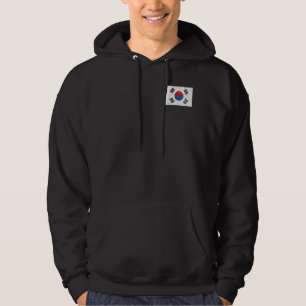 Sydkoreas Flagga med Vintage Koreanska Färg Hoodie