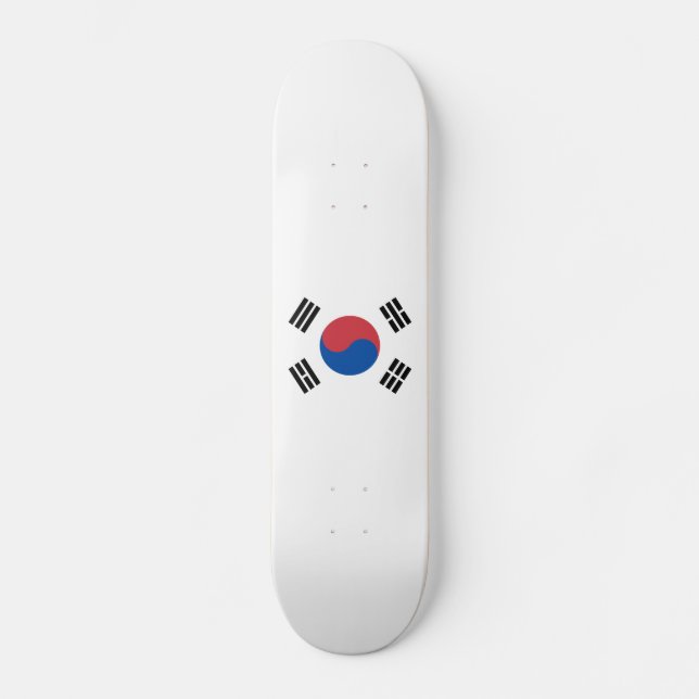 Sydkoreas flagga mini skateboard bräda 18,5 cm (Framsida)