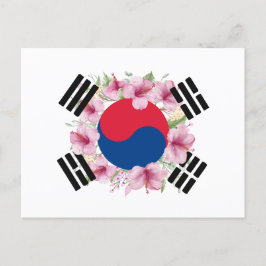 Sydkoreas Flagga Mugunghwa Postcard Helg Vykort