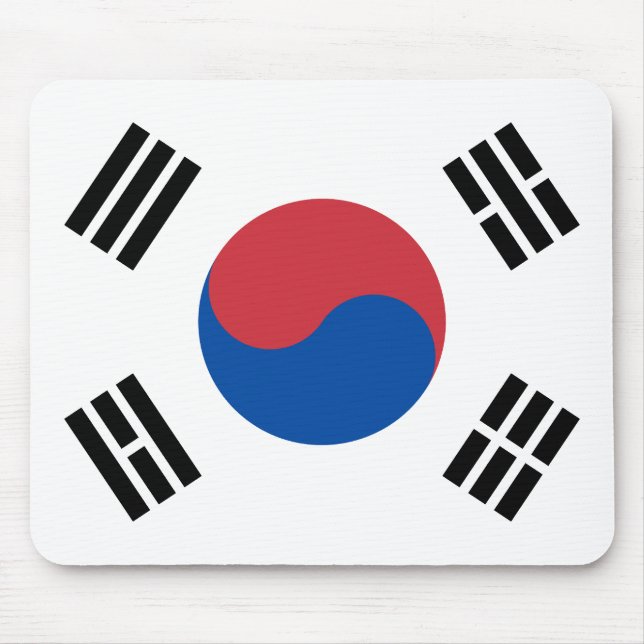 Sydkoreas flagga musmatta (Framsidan)