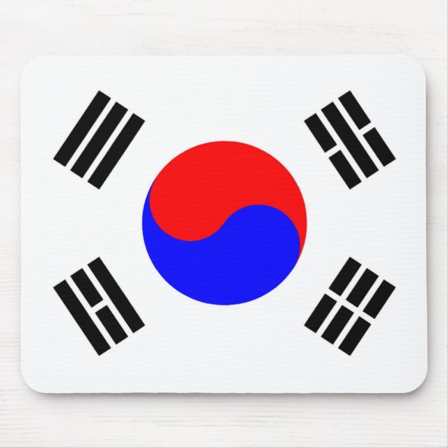 Sydkoreas flagga musmatta (Framsidan)
