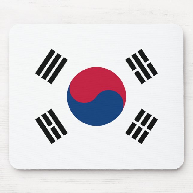 Sydkoreas flagga musmatta (Framsidan)