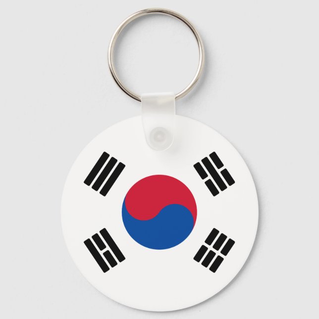 Sydkoreas flagga nyckelring (Framsida)