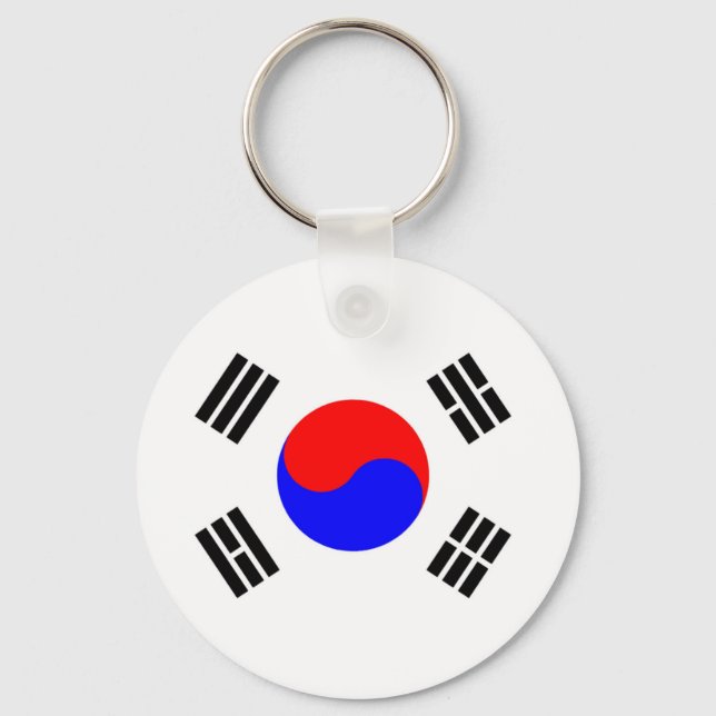 Sydkoreas flagga nyckelring (Framsida)