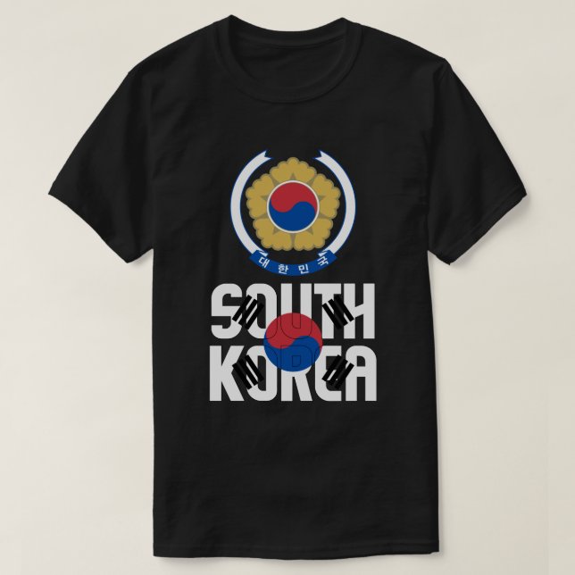 Sydkoreas Flagga och Jacka av Arm Patriotic T Shirt (Design framsida)