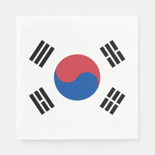 Sydkoreas flagga pappersservett