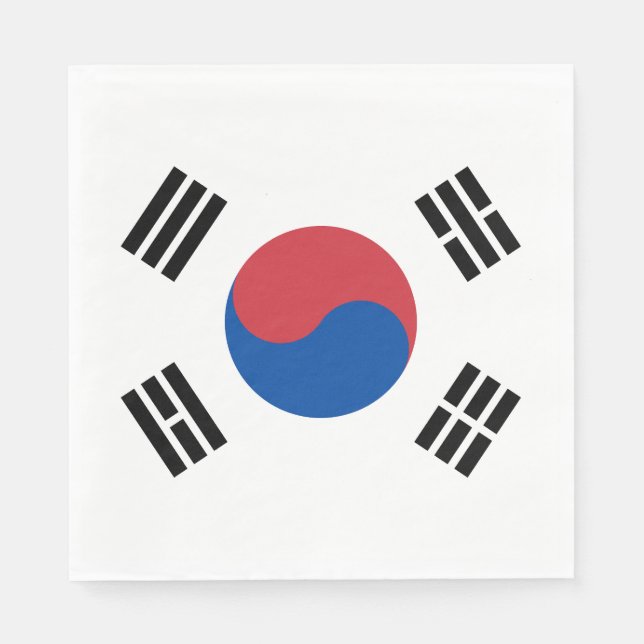 Sydkoreas flagga pappersservett (Framsidan)