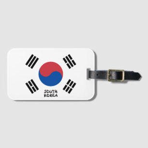 Sydkoreas Flagga Patriotic Bagagebricka
