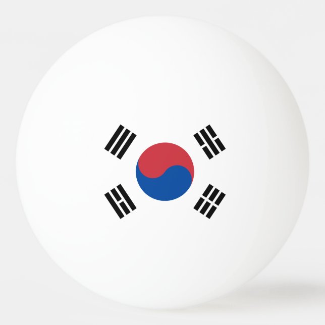 Sydkoreas flagga pingisboll (Framsidan)