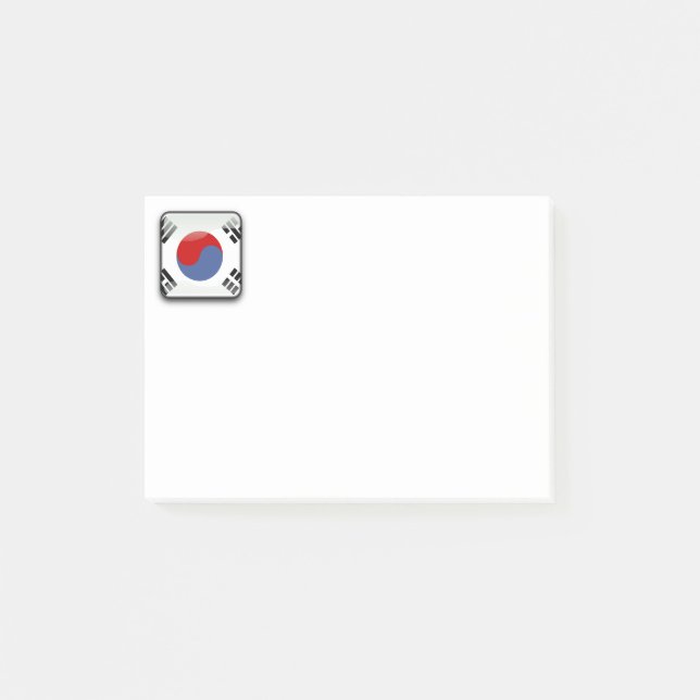 Sydkoreas flagga post-it block (Framsida)