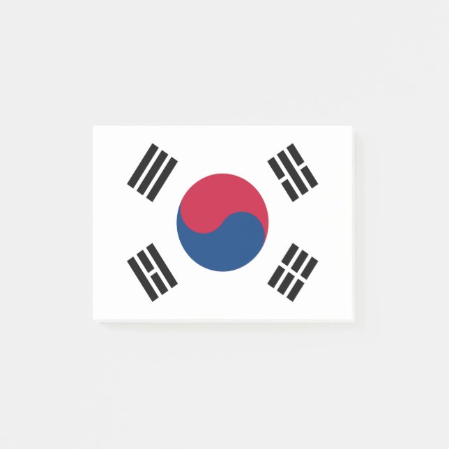 Sydkoreas flagga post-it block (Framsida)