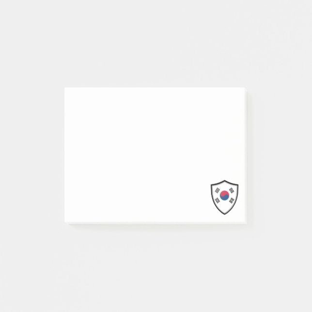 Sydkoreas flagga post-it block (Framsida)