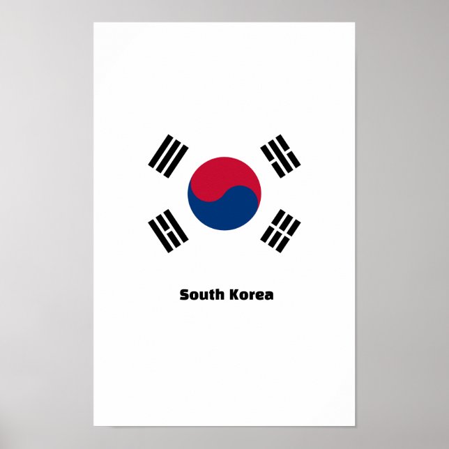 Sydkoreas flagga poster (Framsidan)