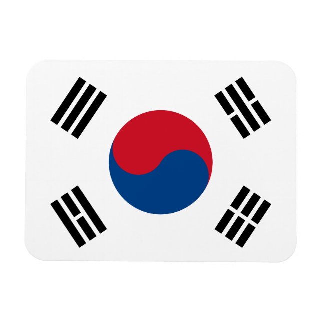 Sydkoreas Flagga Premium Magnet (Horisontell)