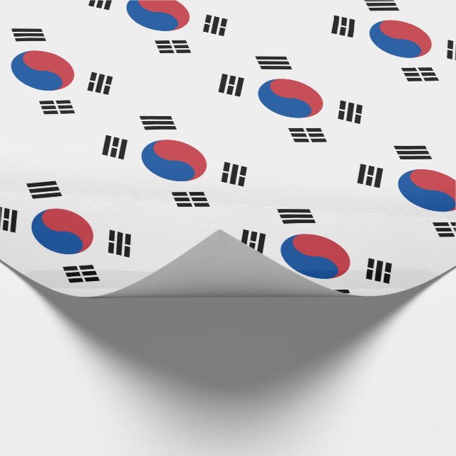 Sydkoreas flagga presentpapper (Hörn)