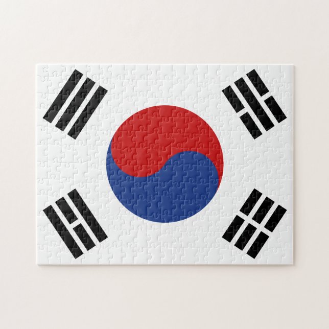 Sydkoreas flagga pussel (Horisontell)
