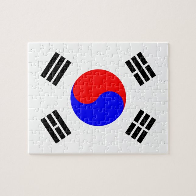 Sydkoreas flagga pussel (Horisontell)