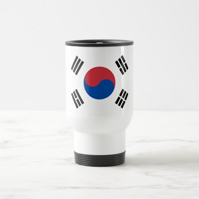 Sydkoreas flagga resemugg (Center)