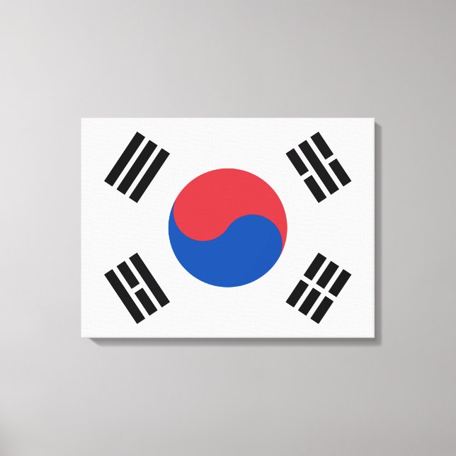 Sydkoreas flagga (ROK) Canvastryck (Framsida)