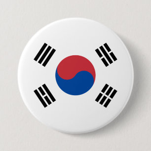 Sydkoreas flagga (ROK) Knapp