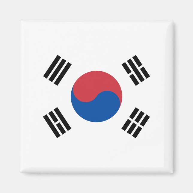 Sydkoreas flagga (ROK) Magnet (Framsidan)