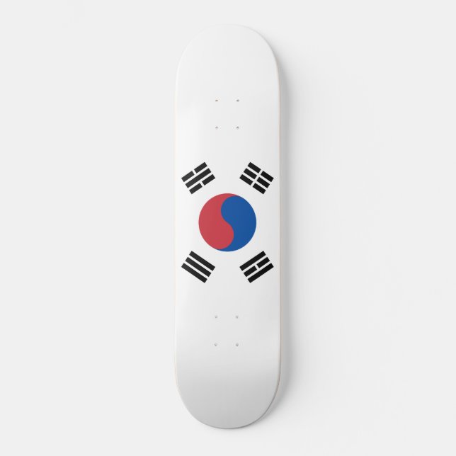 Sydkoreas flagga (ROK) Mini Skateboard Bräda 18,5 Cm (Framsida)
