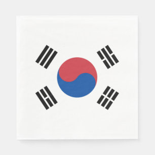 Sydkoreas flagga (ROK) Pappersservett