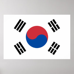 Sydkoreas flagga (ROK) Poster